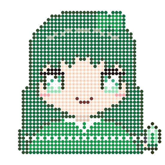 緑髪のアイドル(ちびキャラ)