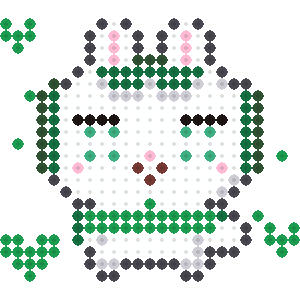 緑のアイドルうさぎ(推しアニマル)
