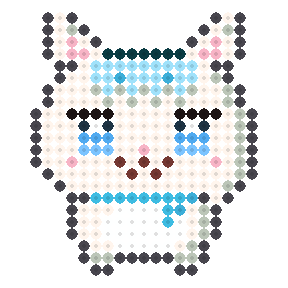 水色のスカーフねこ(推しアニマル)