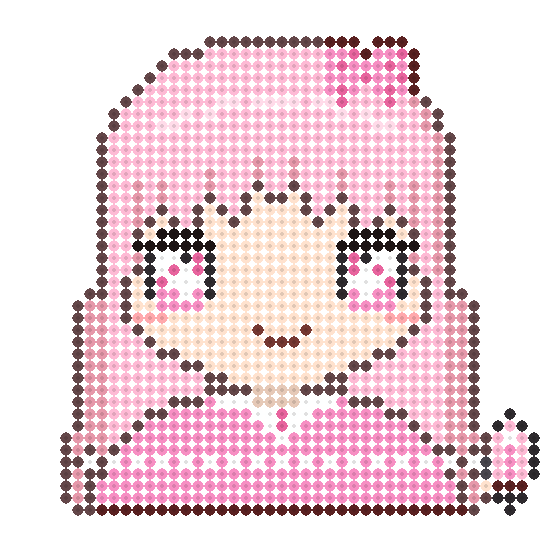 ピンク髪のアイドル(ちびキャラ)