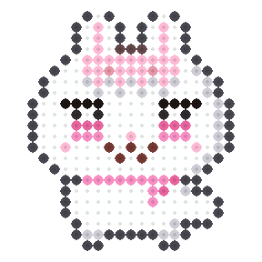 ピンク担のうさぎ(スカーフ)