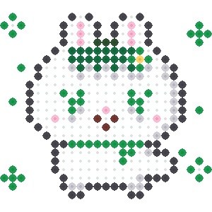 緑担のうさぎ(スカーフ)