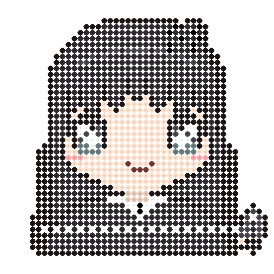 黒髪のアイドル(ちびキャラ)