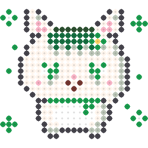 緑担のねこ（スカーフ）