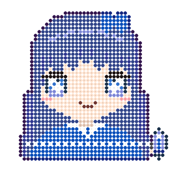青髪のアイドル(ちびキャラ)